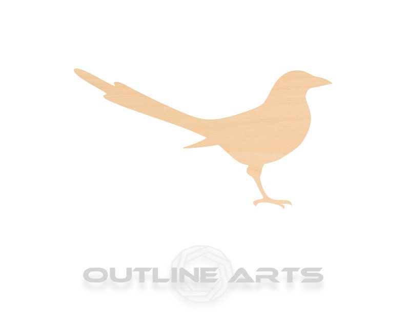 Unfinished Wooden Magpie Bird Shape | Craft Supply **Bulk Pricing Available** SHIPS FAST*thicknesses are NOMINAL*