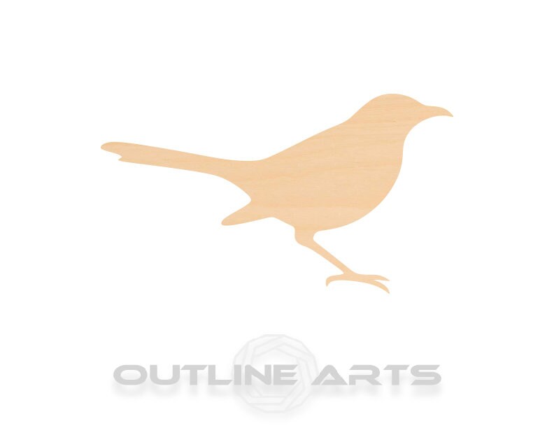 Unfinished Wooden Mockingbird Shape | Craft Supply **Bulk Pricing Available** SHIPS FAST*thicknesses are NOMINAL*