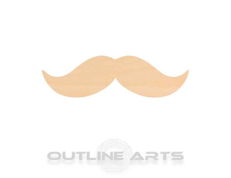 Unfinished Wooden Mustache 2 Shape | Craft Supply **Bulk Pricing Available** SHIPS FAST*thicknesses are NOMINAL*