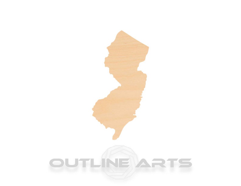 Unfinished Wooden New Jersey Shape | Craft Supply **Bulk Pricing Available** SHIPS FAST*thicknesses are NOMINAL*