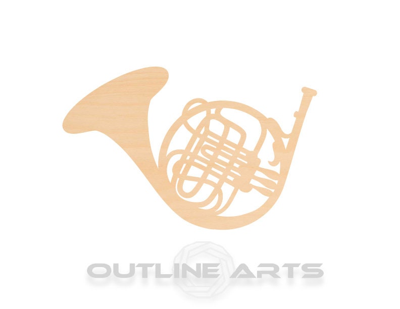 Unfinished Wooden French Horn Shape | Craft Supply **Bulk Pricing Available** SHIPS FAST*thicknesses are NOMINAL*