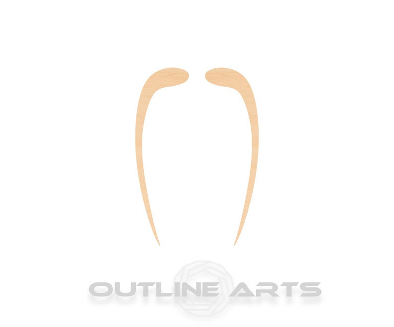 Unfinished Wooden Fu Manchu Shape | Craft Supply **Bulk Pricing Available** SHIPS FAST*thicknesses are NOMINAL*