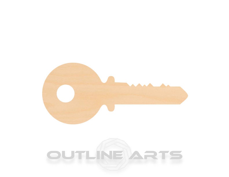 Unfinished Wooden Key Shape | Craft Supply **Bulk Pricing Available** SHIPS FAST*thicknesses are NOMINAL*