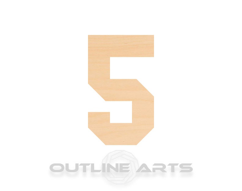 Unfinished Wooden Number 5 Shape | Craft Supply **Bulk Pricing Available** SHIPS FAST*thicknesses are NOMINAL*