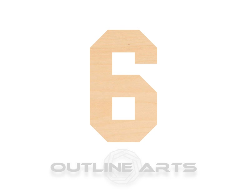 Unfinished Wooden Number 6 Shape | Craft Supply **Bulk Pricing Available** SHIPS FAST*thicknesses are NOMINAL*
