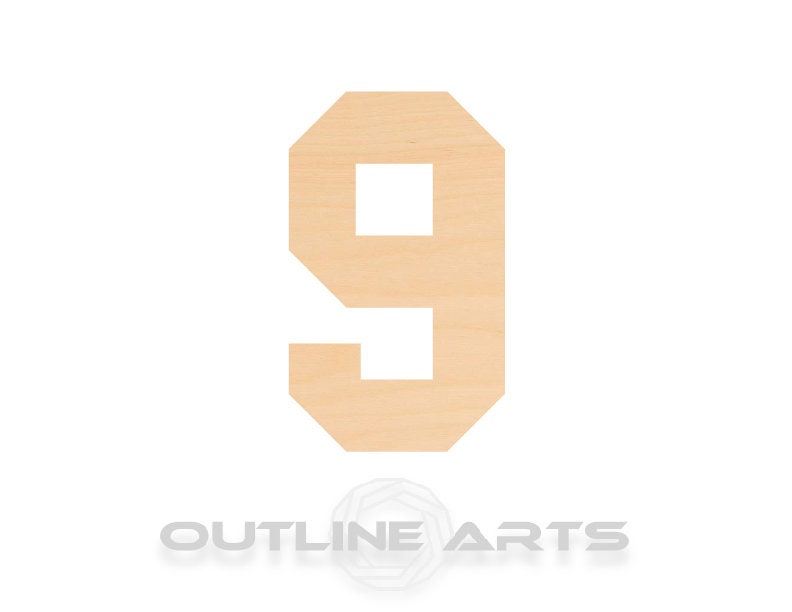 Unfinished Wooden Number 9 Shape | Craft Supply **Bulk Pricing Available** SHIPS FAST*thicknesses are NOMINAL*