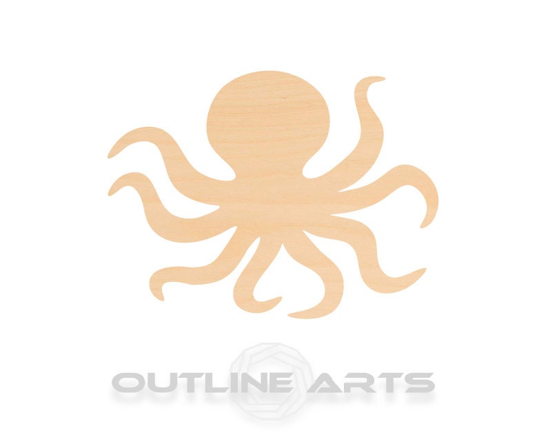 Unfinished Wooden Octopus Shape | Craft Supply **Bulk Pricing Available** SHIPS FAST*thicknesses are NOMINAL*