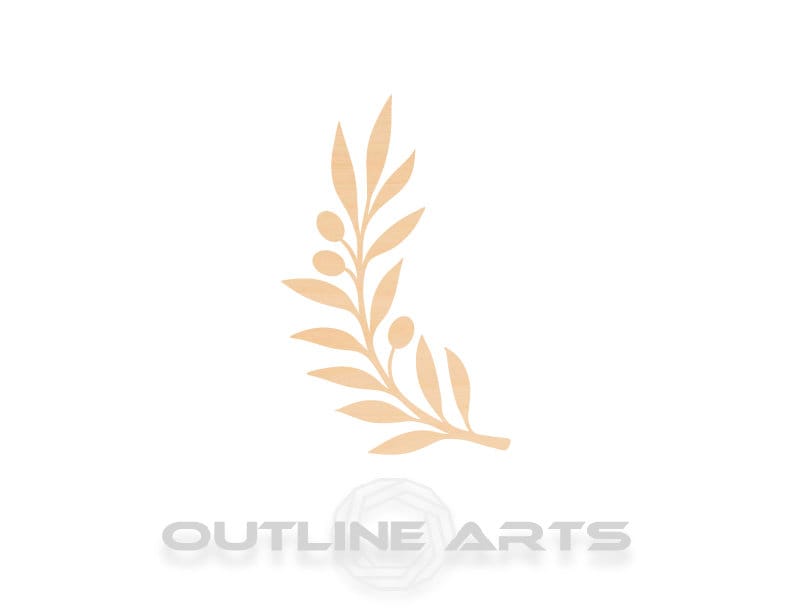 Unfinished Wooden Olive Branch Shape | Craft Supply **Bulk Pricing Available** SHIPS FAST*thicknesses are NOMINAL*