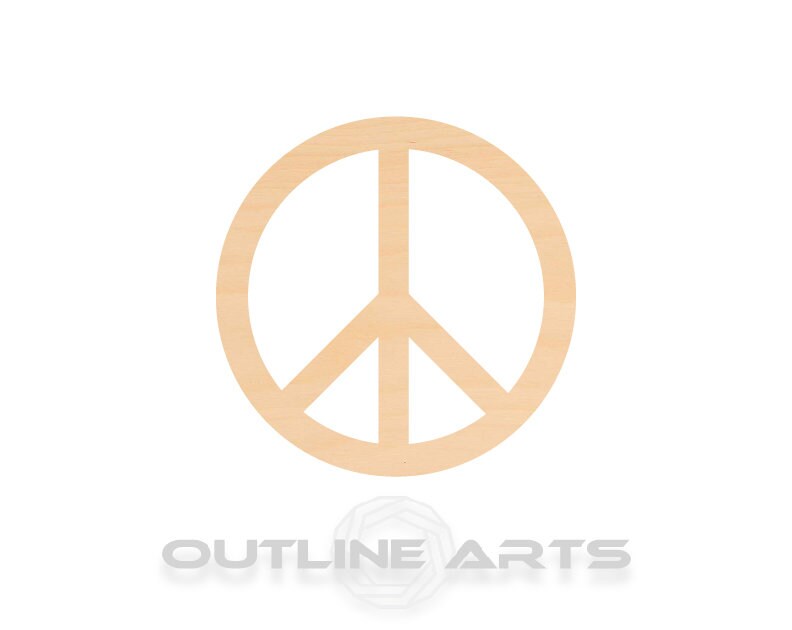 Unfinished Wooden Peace Sign Shape | Craft Supply **Bulk Pricing Available** SHIPS FAST*thicknesses are NOMINAL*