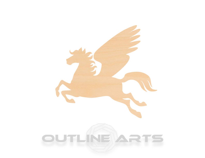Unfinished Wooden Pegasus Shape | Craft Supply **Bulk Pricing Available** SHIPS FAST*thicknesses are NOMINAL*