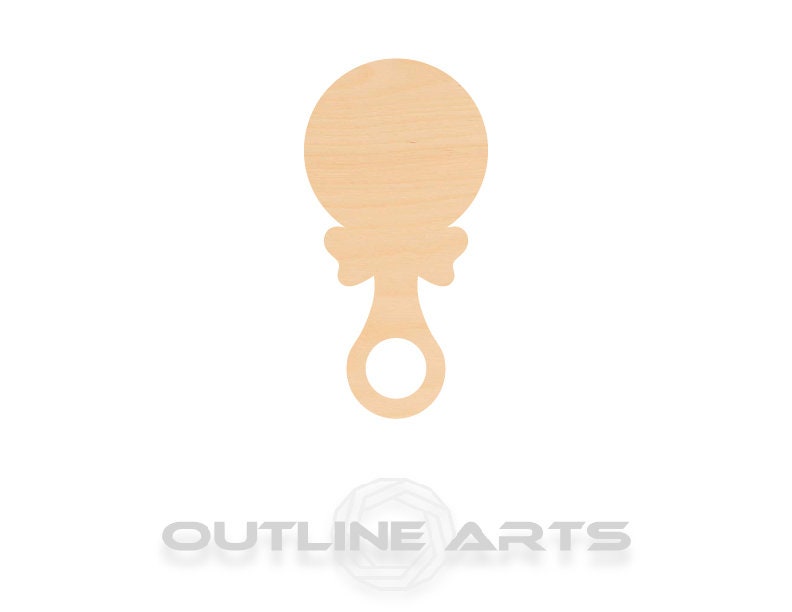 Unfinished Wooden Baby Rattle Shape | Craft Supply **Bulk Pricing Available** SHIPS FAST*thicknesses are NOMINAL*
