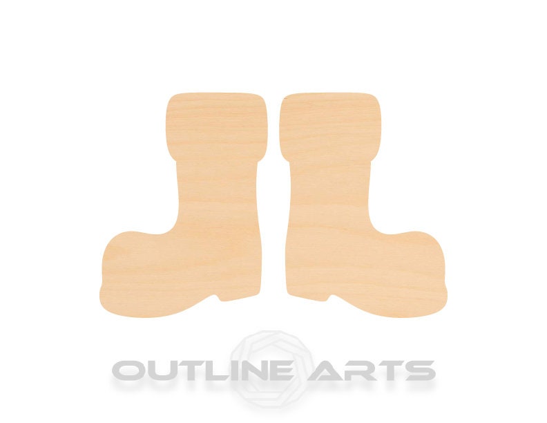 Unfinished Wooden Santa Boots Shape | Craft Supply **Bulk Pricing Available** SHIPS FAST*thicknesses are NOMINAL*