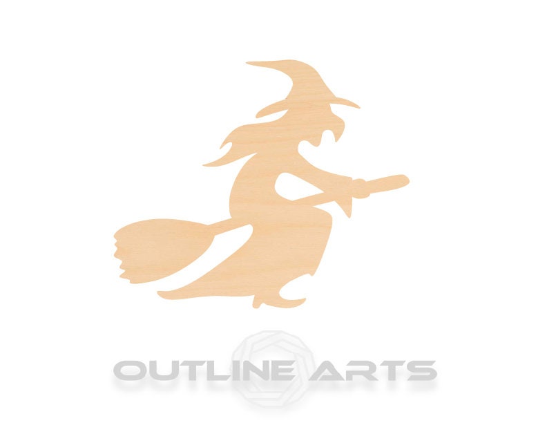 Unfinished Wooden Witch Shape | Craft Supply **Bulk Pricing Available** SHIPS FAST*thicknesses are NOMINAL*