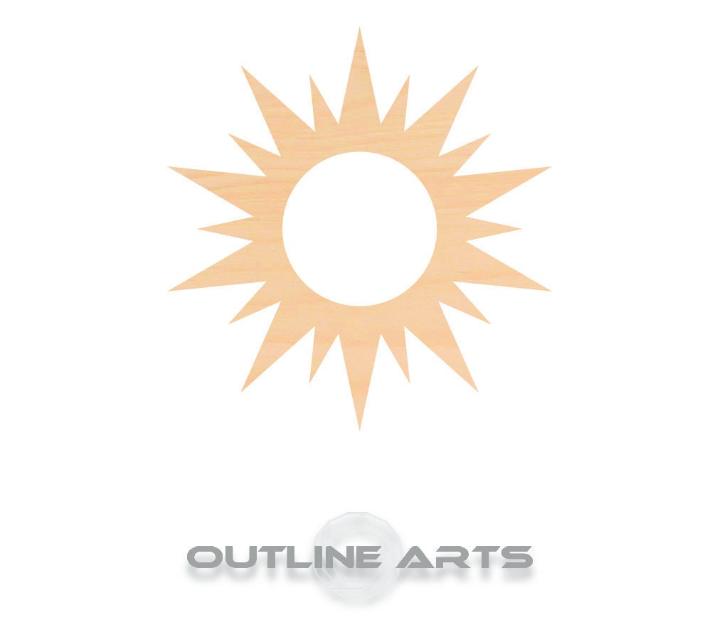 Unfinished Wooden Sun 2 Shape | Craft Supply **Bulk Pricing Available** SHIPS FAST*thicknesses are NOMINAL*