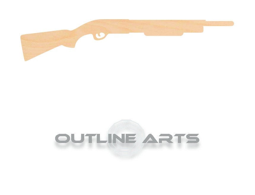 Unfinished Wooden Shotgun Shape | Craft Supply **Bulk Pricing Available** SHIPS FAST*thicknesses are NOMINAL*
