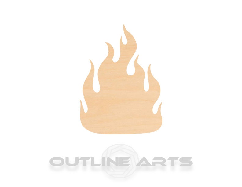 Unfinished Wooden Fire Shape | Craft Supply **Bulk Pricing Available** SHIPS FAST*thicknesses are NOMINAL*