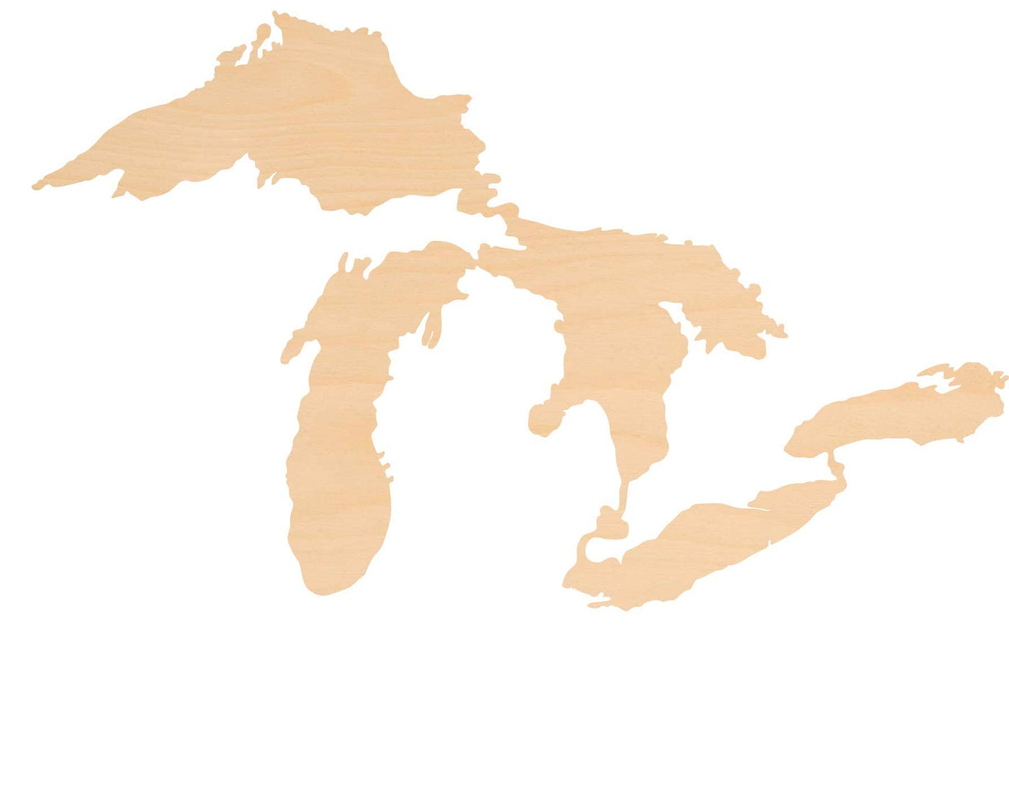 Unfinished Wooden Great Lakes Shape | Craft Supply **Bulk Pricing Available** SHIPS FAST*thicknesses are NOMINAL*