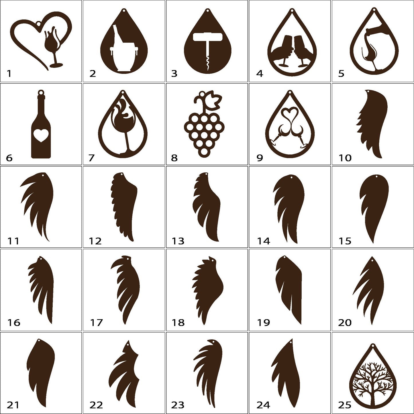 Bulk Wooden earrings blanks. Unfinished wood earrings. Blank cutouts. Wood jewelry blanks. DIY Unfinished Laser Cut Wood Earrings Blanks. HH