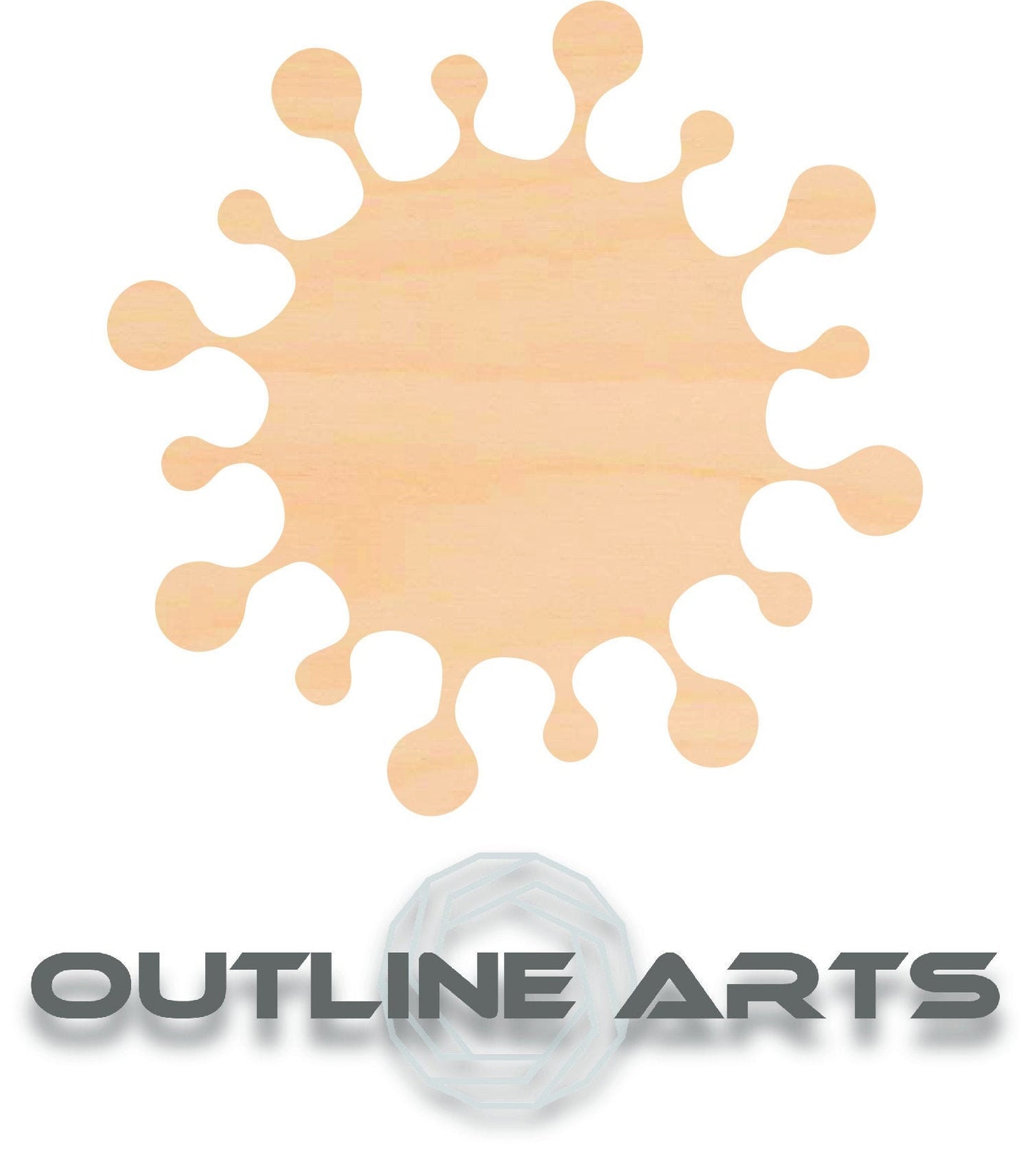 Unfinished Wooden Corona Virus Covid-19 Shape | Craft Supply **Bulk Pricing Available** SHIPS FAST*thicknesses are NOMINAL*