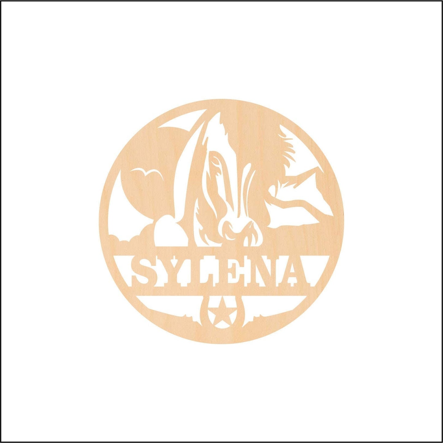 Horse Name Monogram, Wood Monogram, Monogram Door Hanger, Wedding Monogram, Nursery Monogram, Wooden Initials UNFINISHED; FREE SHIPPING