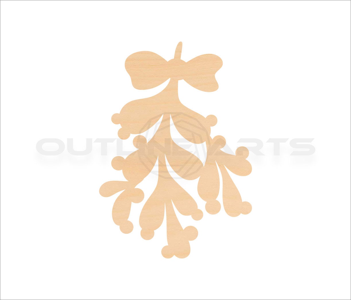 Unfinished Wooden Mistletoe Shape | Craft Supply **Bulk Pricing Available** SHIPS FAST*thicknesses are NOMINAL*