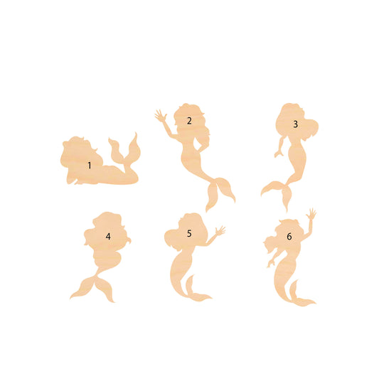 Unfinished Wooden Mermaid Shape | Craft Supply **Bulk Pricing Available**  SHIPS FAST*thicknesses are NOMINAL*