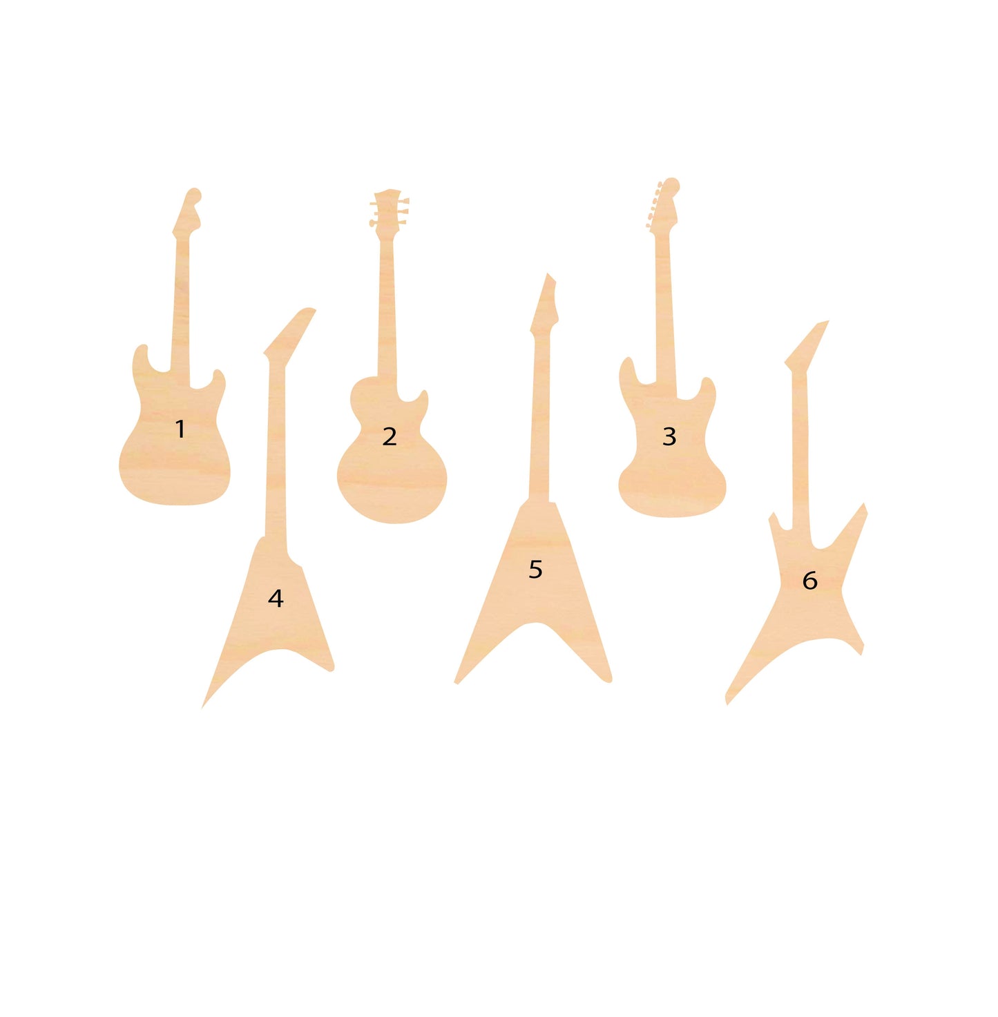 Unfinished Wooden Guitar Shape | Craft Supply **Bulk Pricing Available**  SHIPS FAST*thicknesses are NOMINAL*