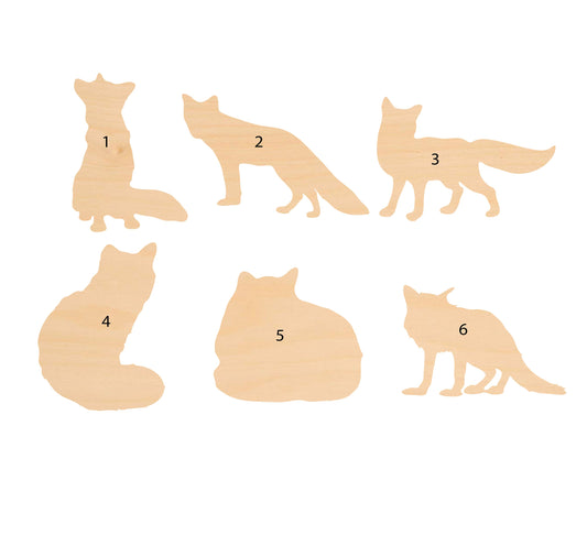 Unfinished Wooden Fox Shape | Craft Supply **Bulk Pricing Available**  SHIPS FAST*thicknesses are NOMINAL*
