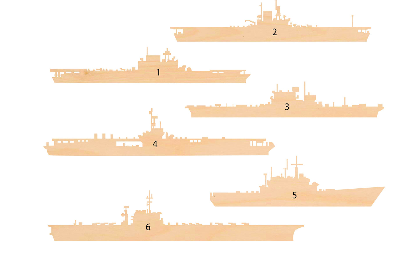 Unfinished Wooden Aircraft Carrier Shape | Craft Supply **Bulk Pricing Available**  SHIPS FAST*thicknesses are NOMINAL*