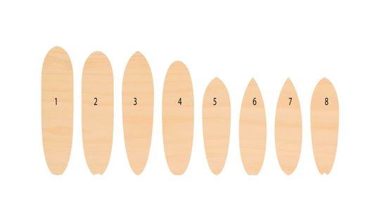 Unfinished Wooden Surfboard Shape | Craft Supply **Bulk Pricing Available**  SHIPS FAST*thicknesses are NOMINAL*