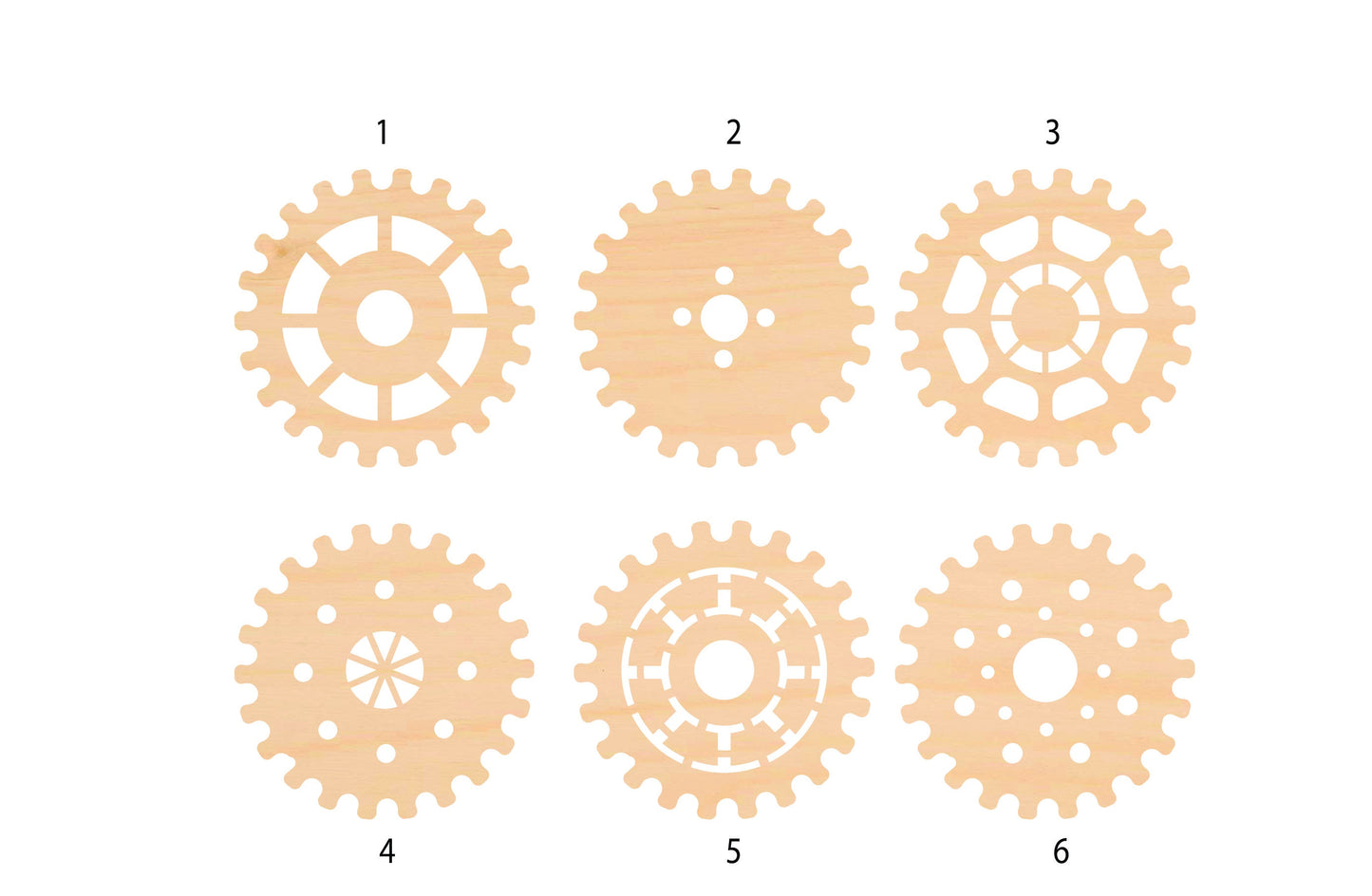 Unfinished Wooden Bike Sprocket Shape | Craft Supply **Bulk Pricing Available**  SHIPS FAST*thicknesses are NOMINAL*