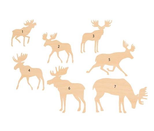 Unfinished Wooden Caribou Shape | Craft Supply **Bulk Pricing Available**  SHIPS FAST*thicknesses are NOMINAL*