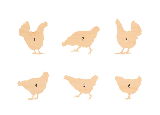Unfinished Wooden Chicken Shape | Craft Supply **Bulk Pricing Available**  SHIPS FAST*thicknesses are NOMINAL*