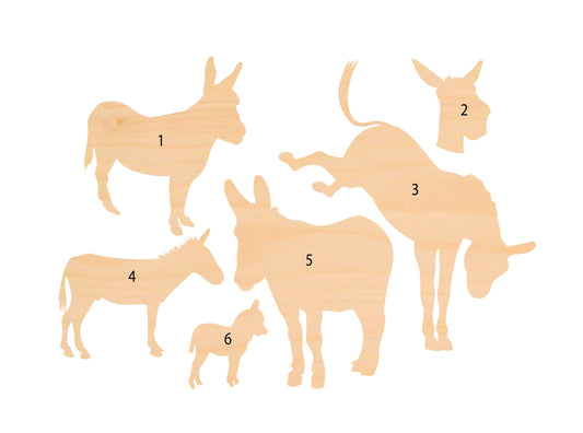 Unfinished Wooden Donkey Shape | Craft Supply **Bulk Pricing Available**  SHIPS FAST*thicknesses are NOMINAL*