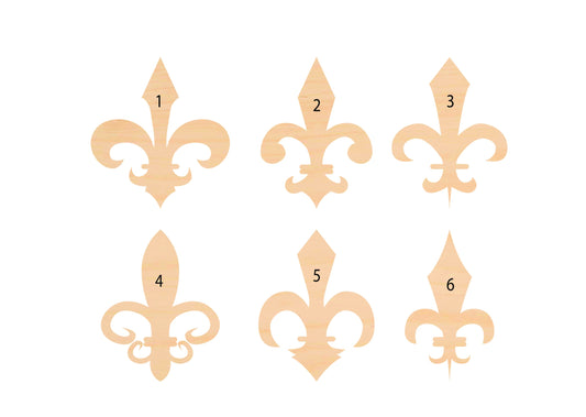 Unfinished Wooden Fleur De Lis 1 Shape | Craft Supply **Bulk Pricing Available**  SHIPS FAST*thicknesses are NOMINAL*