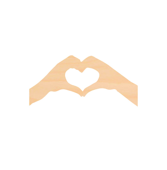 Unfinished Wooden Hand Heart Shape | Craft Supply **Bulk Pricing Available**  SHIPS FAST*thicknesses are NOMINAL*