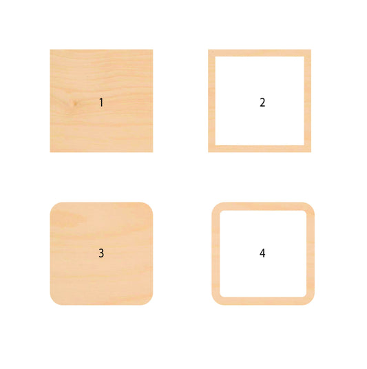 Unfinished Wooden Square Shape | Craft Supply **Bulk Pricing Available** See Item Description SHIPS FAST*thicknesses are NOMINAL*