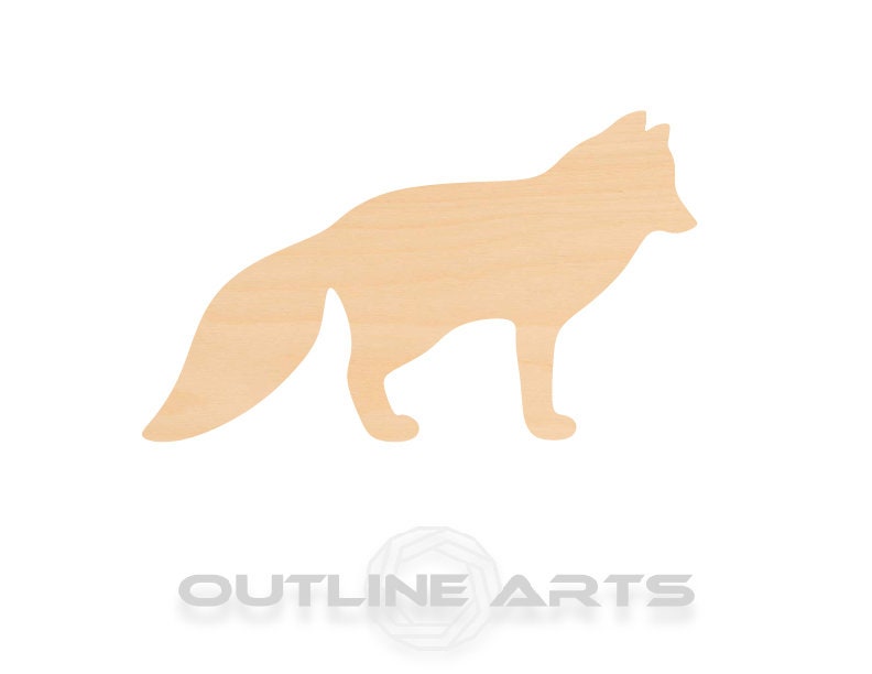 Unfinished Wooden Arctic Fox Shape | Craft Supply **Bulk Pricing Available**  SHIPS FAST*thicknesses are NOMINAL*