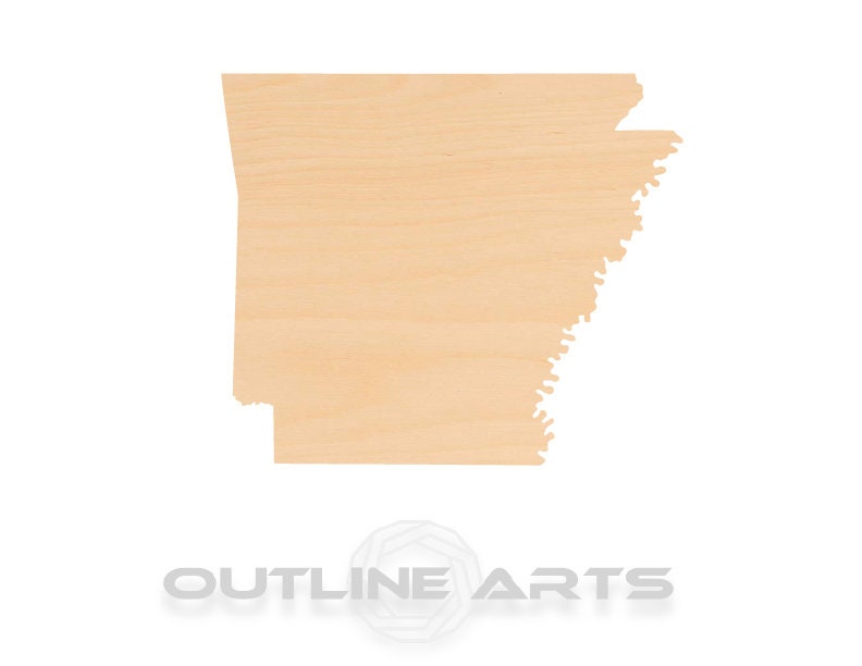 Unfinished Wooden Arkansas Shape | Craft Supply **Bulk Pricing Available**  SHIPS FAST*thicknesses are NOMINAL*