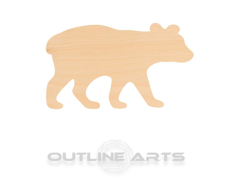 Unfinished Wooden Bear Cub Shape | Craft Supply **Bulk Pricing Available**  SHIPS FAST*thicknesses are NOMINAL*