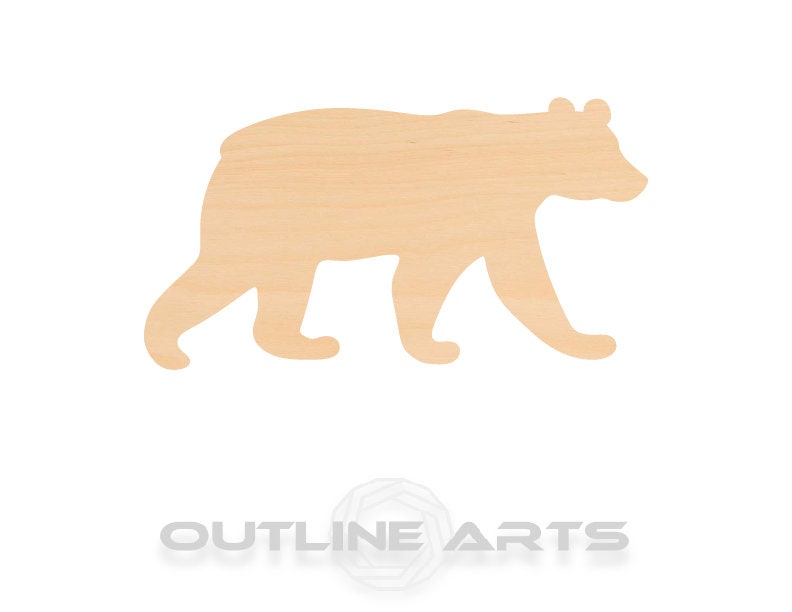 Unfinished Wooden Black Bear Shape | Craft Supply **Bulk Pricing Available**  SHIPS FAST*thicknesses are NOMINAL*