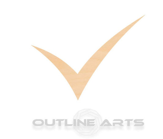 Unfinished Wooden Check Mark Symbol Shape | Craft Supply **Bulk Pricing Available**  SHIPS FAST*thicknesses are NOMINAL*