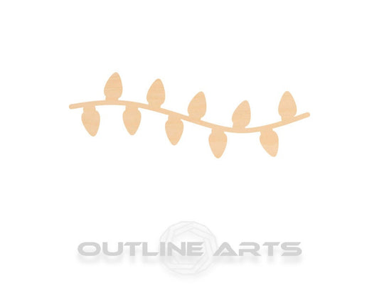 Unfinished Wooden Christmas Lights Shape | Craft Supply **Bulk Pricing Available**  SHIPS FAST*thicknesses are NOMINAL*