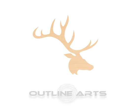 Unfinished Wooden Elk Head Shape | Craft Supply **Bulk Pricing Available**  SHIPS FAST*thicknesses are NOMINAL*