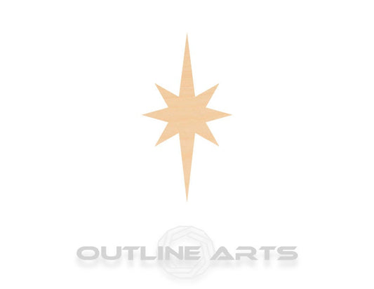 Unfinished Wooden Elongated Star Shape | Craft Supply **Bulk Pricing Available**  SHIPS FAST*thicknesses are NOMINAL*