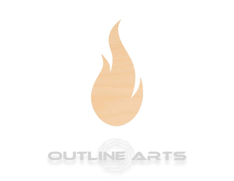 Unfinished Wooden Flame Shape | Craft Supply **Bulk Pricing Available**  SHIPS FAST*thicknesses are NOMINAL*