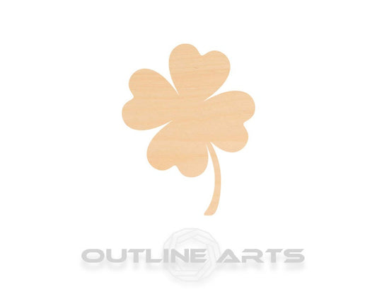 Unfinished Wooden Four Leaf Clover Shape | Craft Supply **Bulk Pricing Available**  SHIPS FAST*thicknesses are NOMINAL*