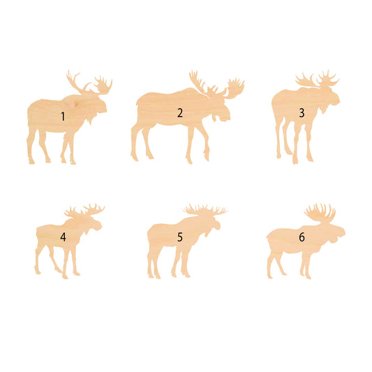 Unfinished Wooden Moose Shape | Craft Supply **Bulk Pricing Available**  SHIPS FAST*thicknesses are NOMINAL*