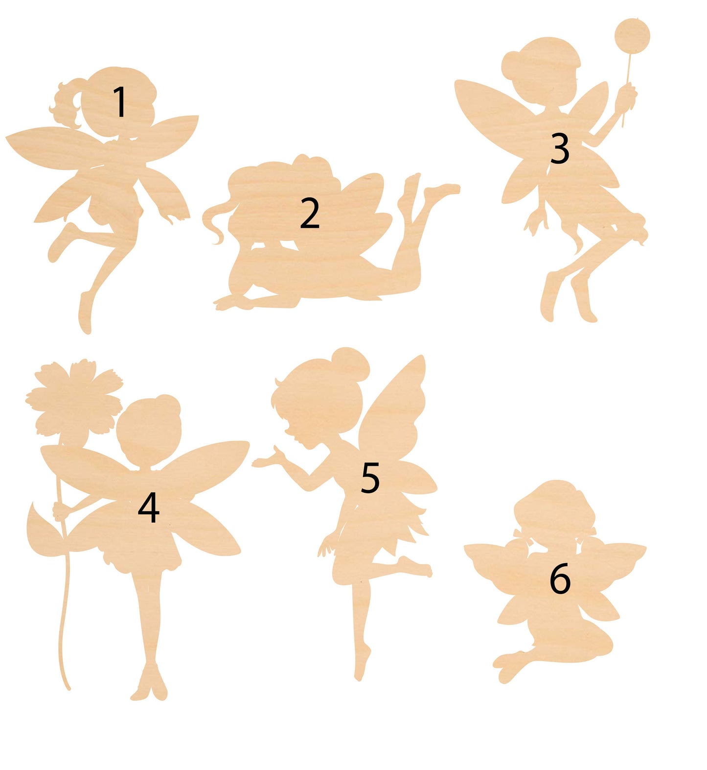 Unfinished Wooden Fairy Shape | Craft Supply **Bulk Pricing Available**  SHIPS FAST*thicknesses are NOMINAL*