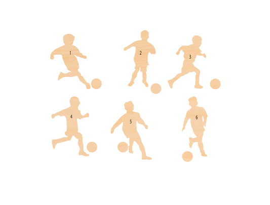 Unfinished Wooden Soccer boy Shape | Craft Supply **Bulk Pricing Available**  SHIPS FAST*thicknesses are NOMINAL*